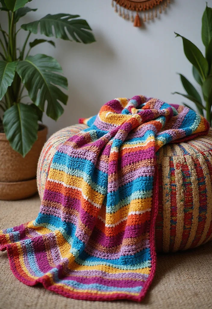 Essential Guide to Crochet Afghan Patterns Free: 20 Cozy Craft Inspirations - 7. Boho Chic Afghan