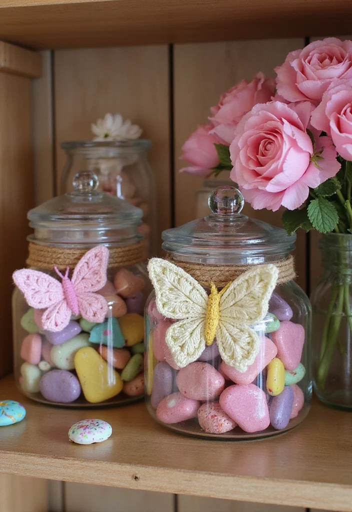 Essential Guide to Crochet Butterfly Free Pattern: Showcasing 20 Colorful Inspirations - 9. Decorative Jars