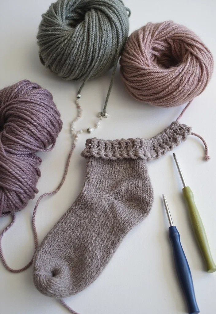 Essential Guide to Crochet Socks: Free Pattern with 18 Cozy Inspirations - 14. Toe-Up Crochet Socks