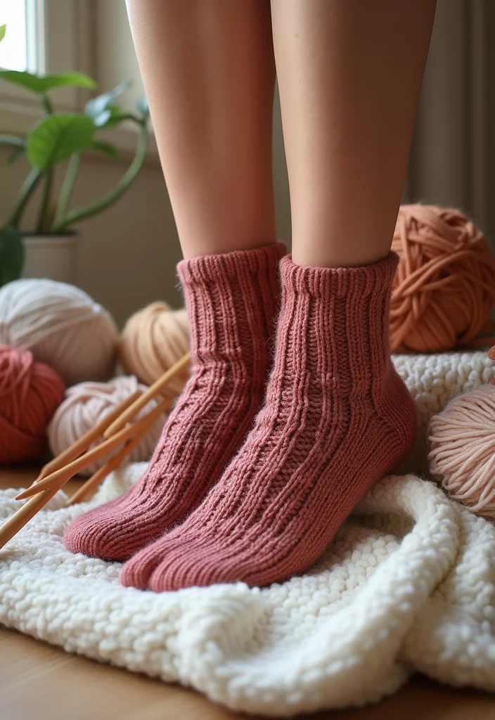 Essential Guide to Crochet Socks: Free Pattern with 18 Cozy Inspirations - 2. Chunky Knit Look Socks