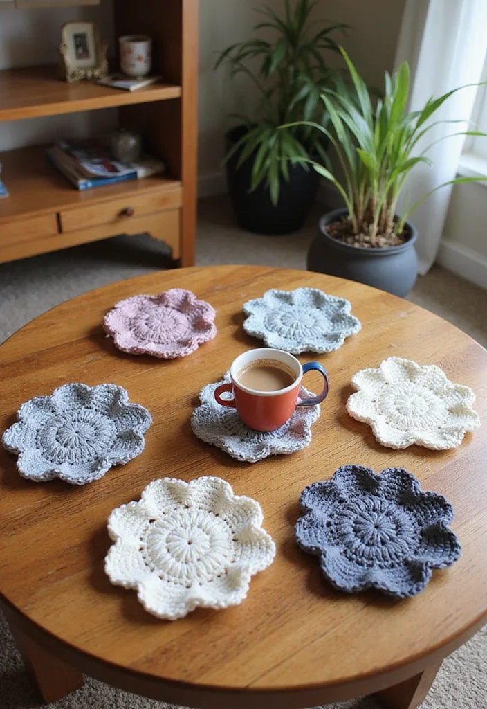 Essential Guide to Easy Beginner Crochet Patterns Featuring 19 Simple Inspirations - 1. Cozy Crochet Coasters