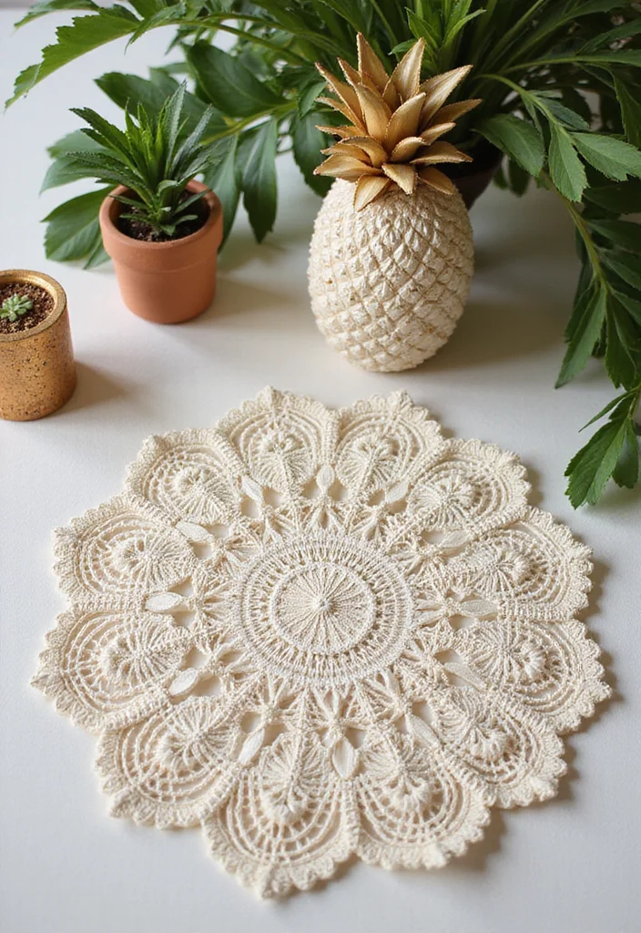 Essential Guide to Free Crochet Doily Patterns with 17 Delicate Craft Inspirations - 15. Pineapple Doily