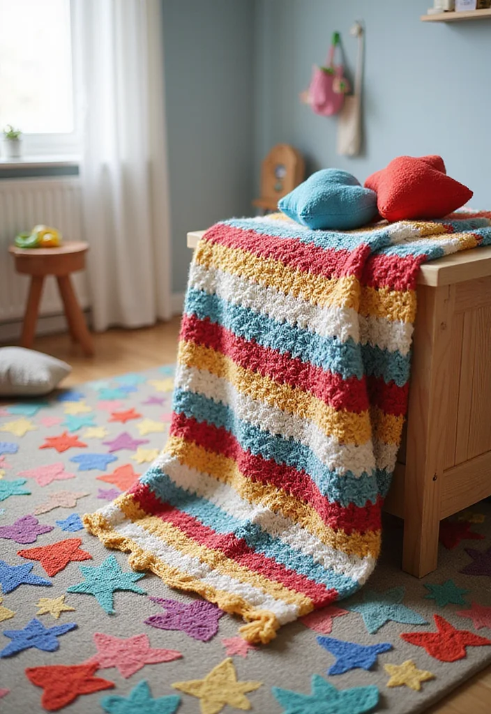 Friendly Guide to Crochet Blanket Patterns Free Featuring 19 Creative Inspirations - 19. Stars and Stripes Blanket