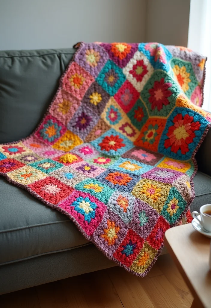 Friendly Guide to Crochet Blanket Patterns Free Featuring 19 Creative Inspirations - 2. Granny Square Patchwork