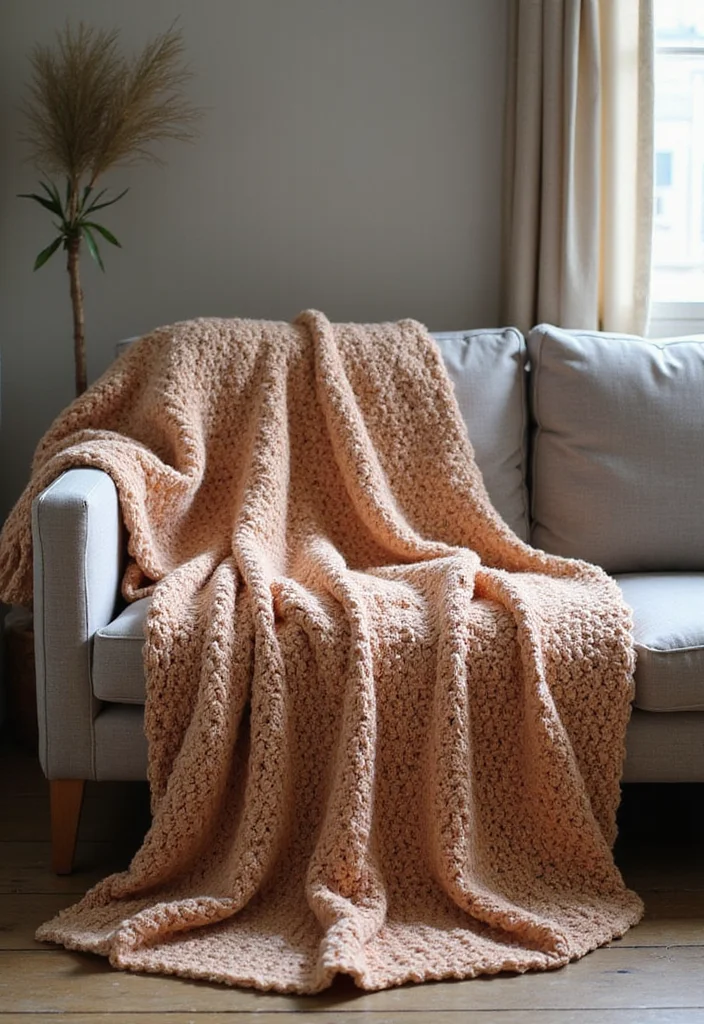 Friendly Guide to Crochet Blanket Patterns Free Featuring 19 Creative Inspirations - 3. Chunky Knit Look Blanket