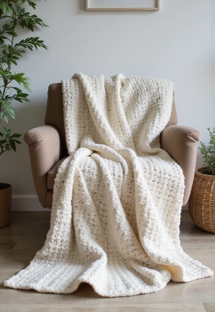 Friendly Guide to Crochet Blanket Patterns Free Featuring 19 Creative Inspirations - 7. Modern Minimalist Blanket