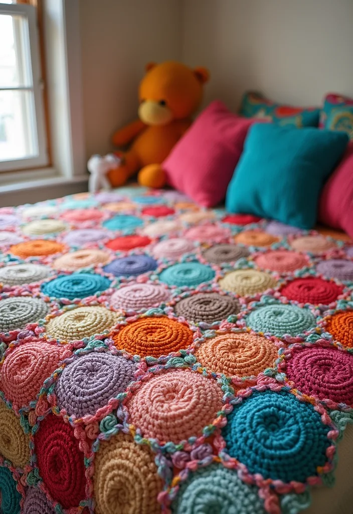 Friendly Guide to Crochet Blanket Patterns Free Featuring 19 Creative Inspirations - 8. Patchwork Puffs Blanket