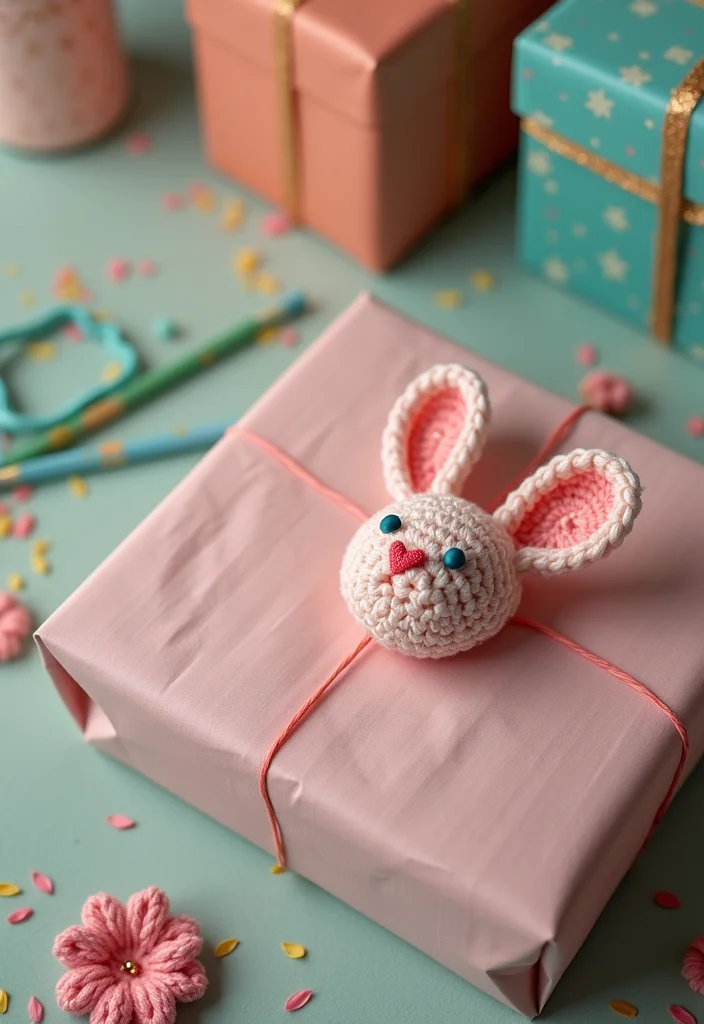 Friendly Guide to Crochet Bunny Pattern Free: Showcasing 19 Adorable Inspirations - 13. Bunny Gift Wrapping