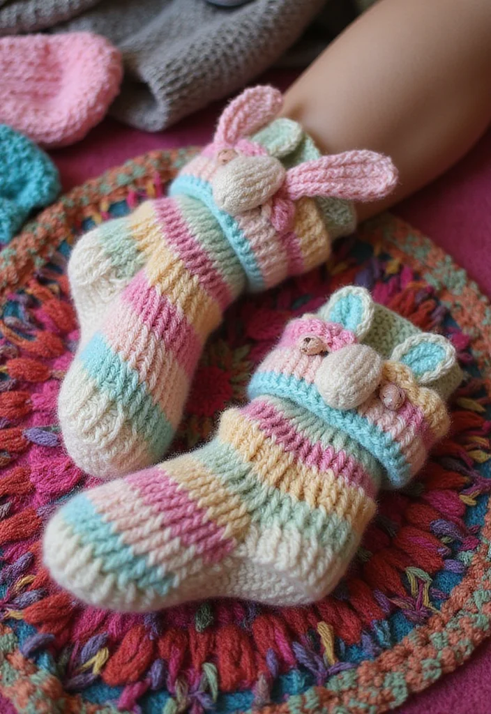 Friendly Guide to Crochet Bunny Pattern Free: Showcasing 19 Adorable Inspirations - 14. Bunny Leg Warmers