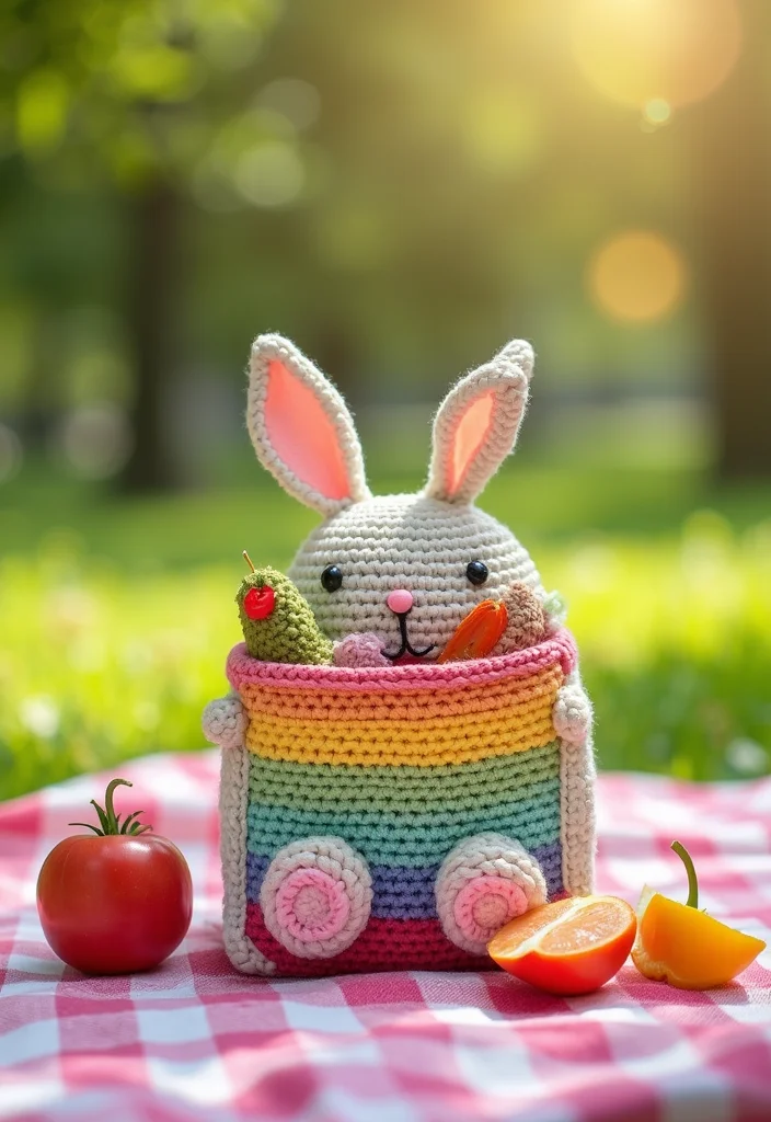 Friendly Guide to Crochet Bunny Pattern Free: Showcasing 19 Adorable Inspirations - 16. Bunny Lunch Bag