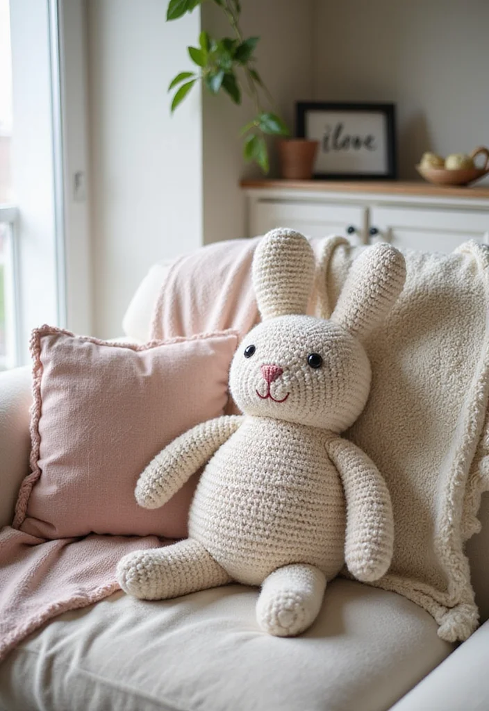 Friendly Guide to Crochet Bunny Pattern Free: Showcasing 19 Adorable Inspirations - 3. Bunny Pillow