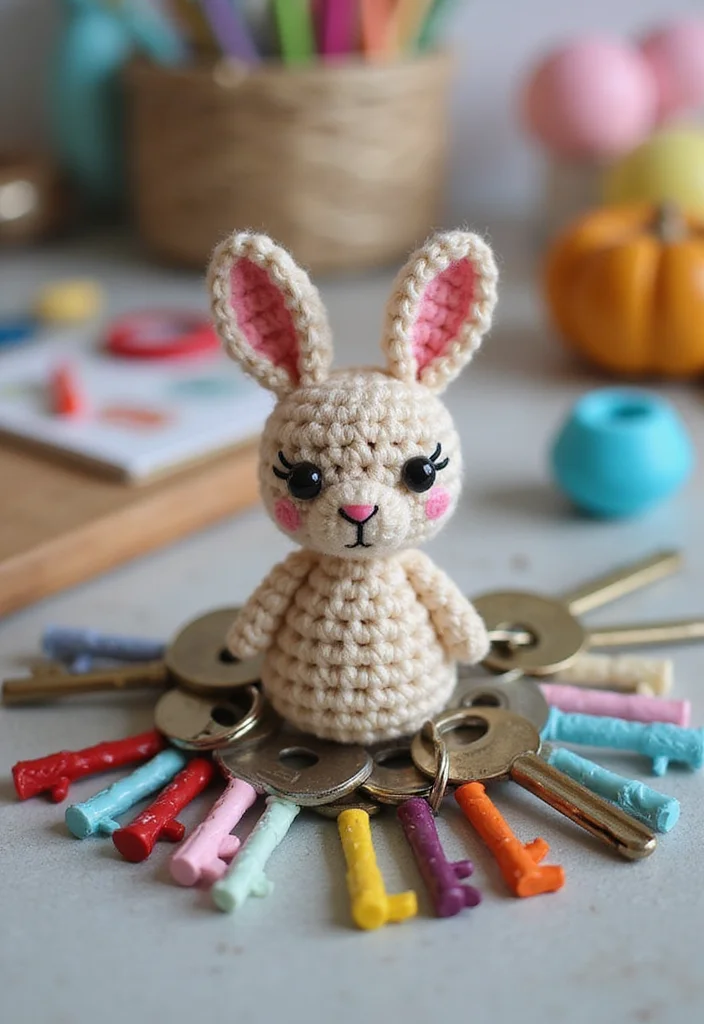Friendly Guide to Crochet Bunny Pattern Free: Showcasing 19 Adorable Inspirations - 6. Bunny Keychain