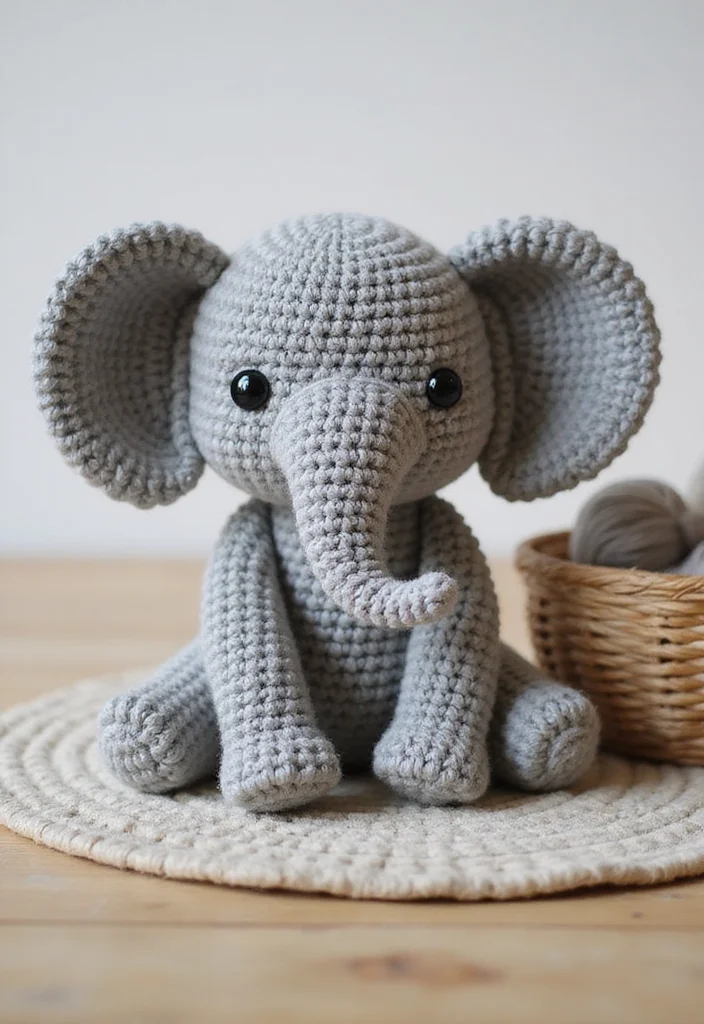 Friendly Guide to Crochet Plushies Pattern Free with 20 Cute Craft Inspirations - 10. Bouncing Baby Elephant