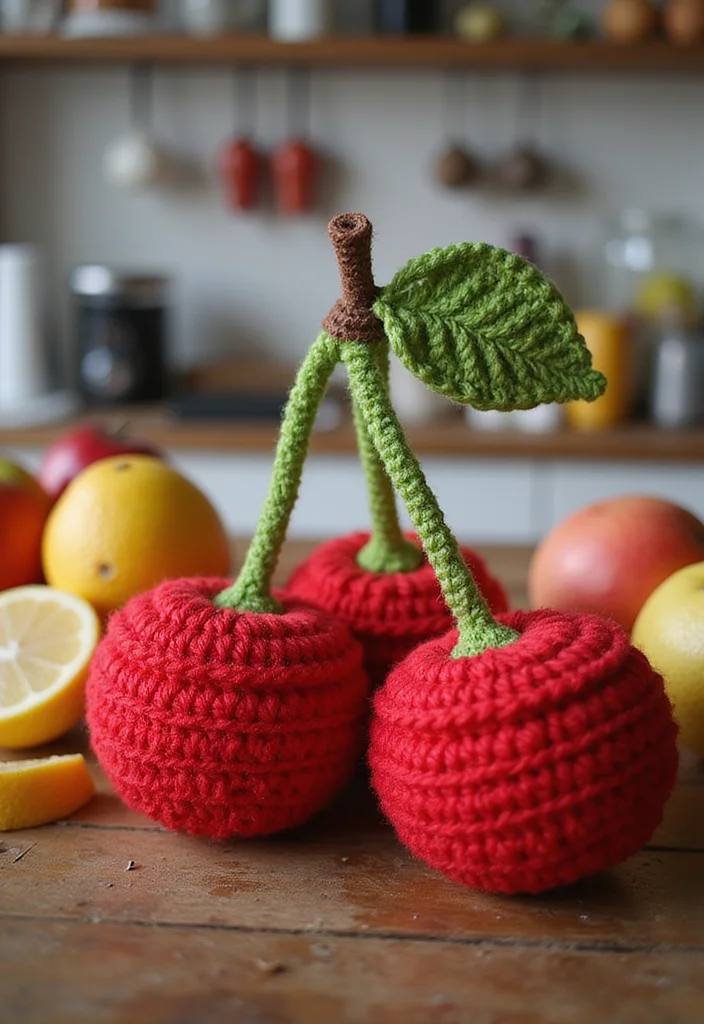 Friendly Guide to Crochet Plushies Pattern Free with 20 Cute Craft Inspirations - 15. Cheerful Cherry