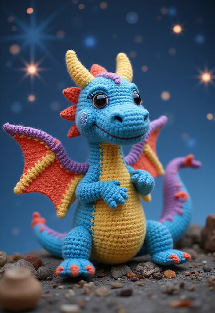 Friendly Guide to Crochet Plushies Pattern Free with 20 Cute Craft Inspirations - 19. Dazzling Dragon