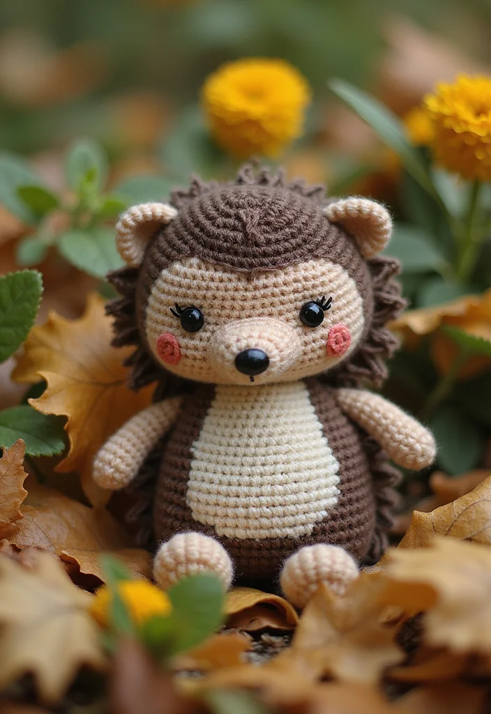 Friendly Guide to Crochet Plushies Pattern Free with 20 Cute Craft Inspirations - 20. Sweet Hedgehog