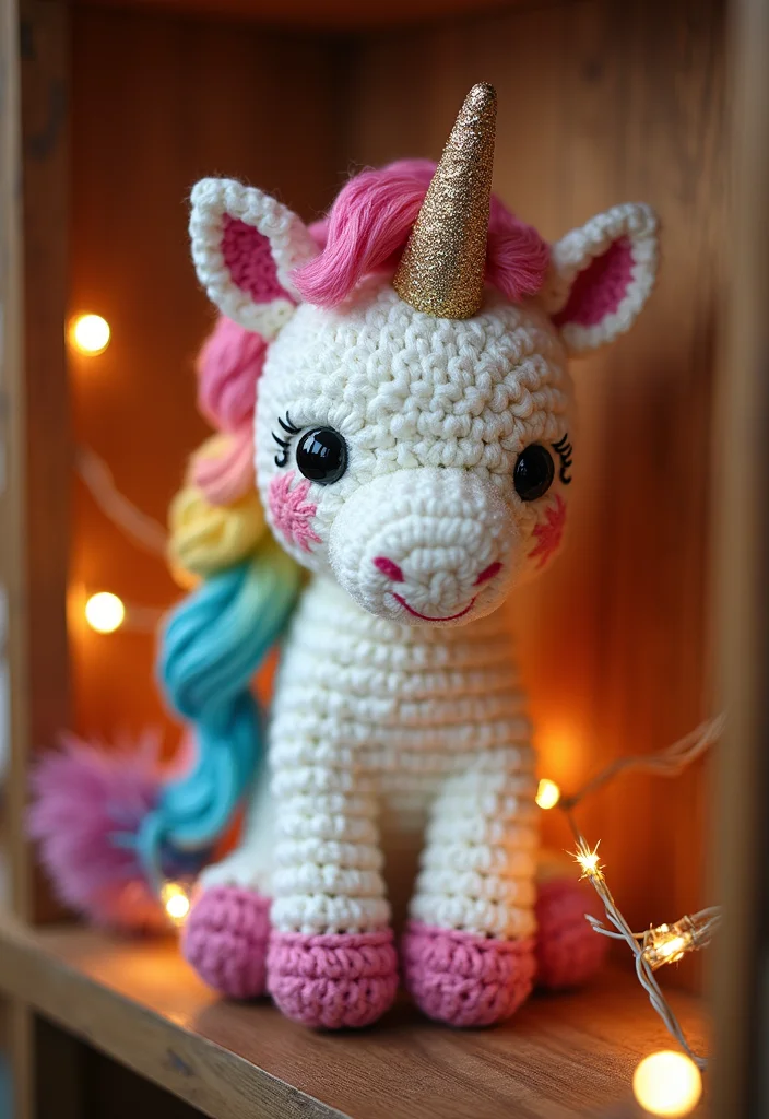 Friendly Guide to Crochet Plushies Pattern Free with 20 Cute Craft Inspirations - 3. Whimsical Unicorn