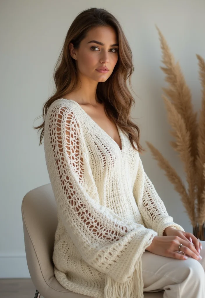 Friendly Guide to Crochet Poncho Free Pattern Featuring 18 Stylish Inspirations - 11. The Minimalist Style