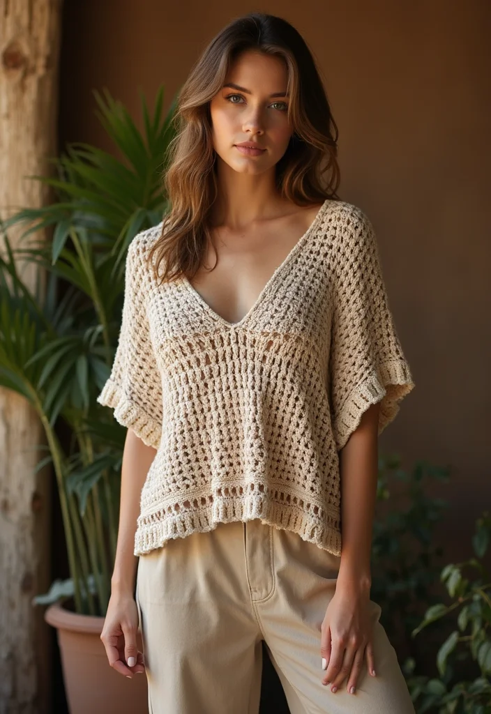 Friendly Guide to Crochet Poncho Free Pattern Featuring 18 Stylish Inspirations - 14. The Eco-Friendly Choice