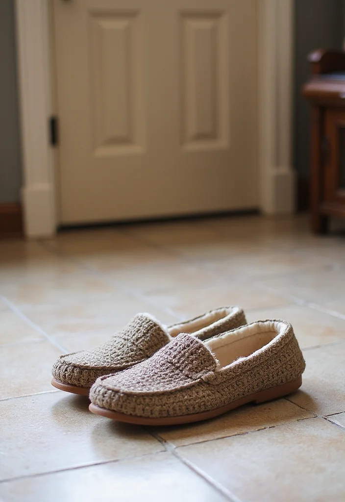 Friendly Guide to Crochet Slippers: 17 Comfortable Inspirations - 6. Slippers with Soles for Durability