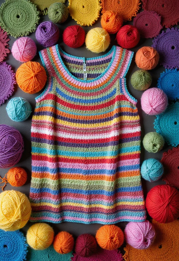 Friendly Guide to Crochet Top Patterns - Featuring 19 Stylish Craft Inspirations - 15. The Colorful Patchwork Top