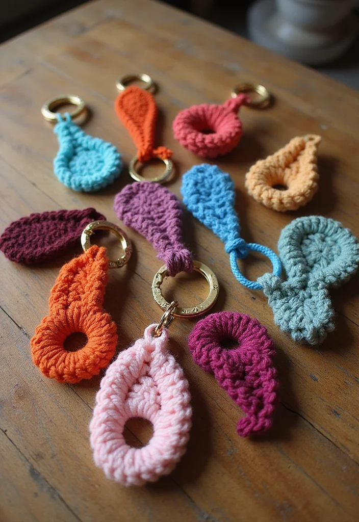 Friendly Guide to Easy Things to Crochet: 20 Simple and Charming Inspirations - 5. Cute Keychains
