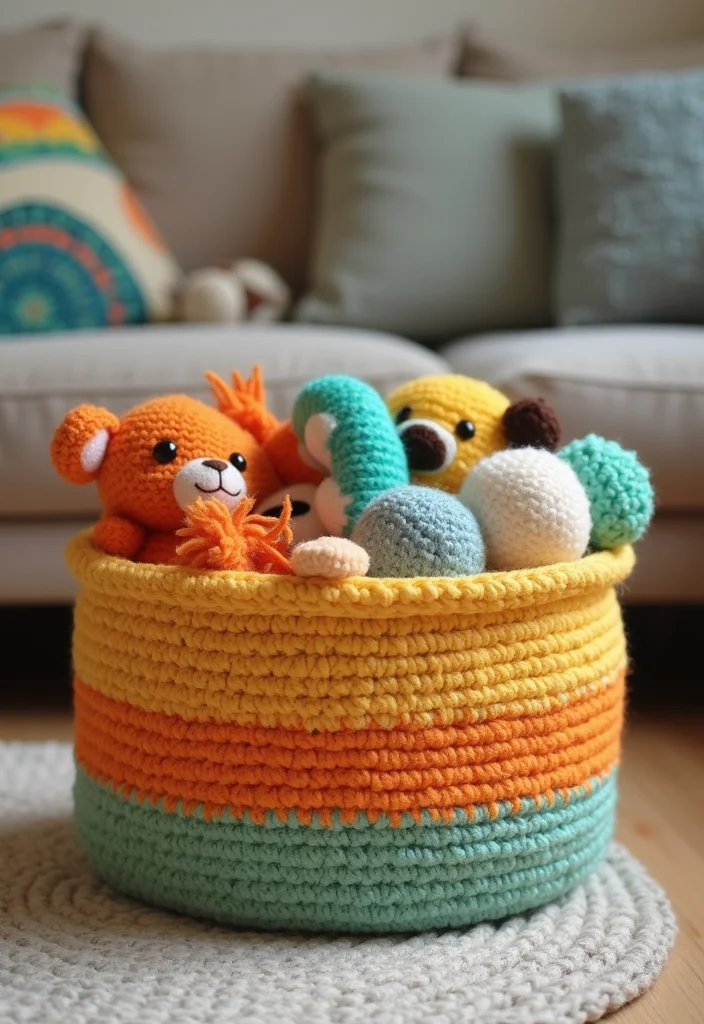 Helpful Guide to Crochet Basket Pattern Free Featuring 18 Practical Inspirations - 12. Pet Toy Storage