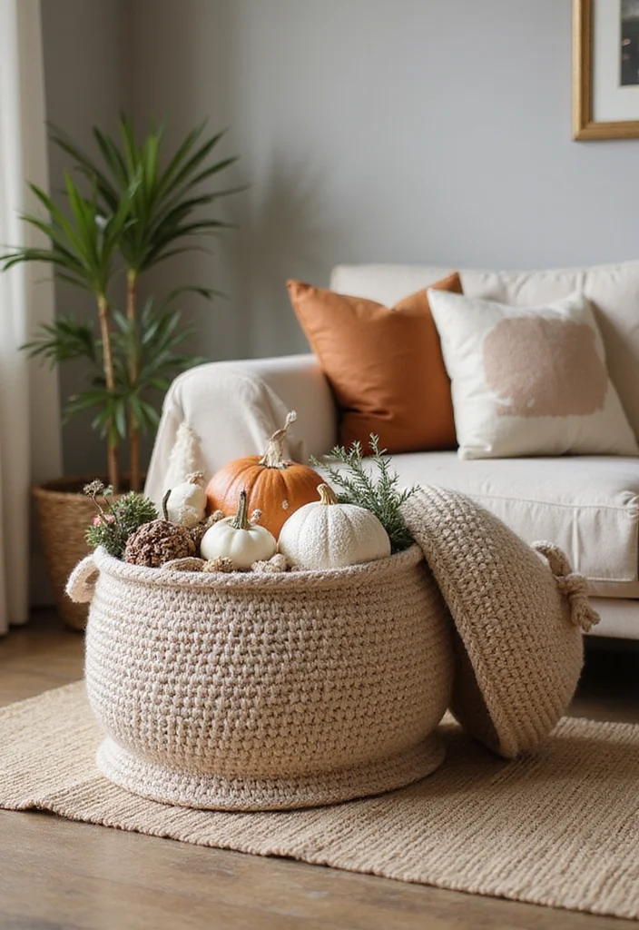 Helpful Guide to Crochet Basket Pattern Free Featuring 18 Practical Inspirations - 7. Basket with Lid