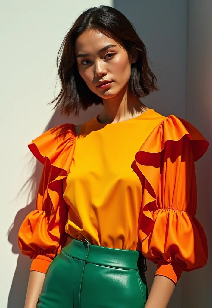 Helpful Guide to Crochet Blouse Free Pattern: Showcasing 19 Elegant Inspirations - 10. The Statement Sleeve Blouse