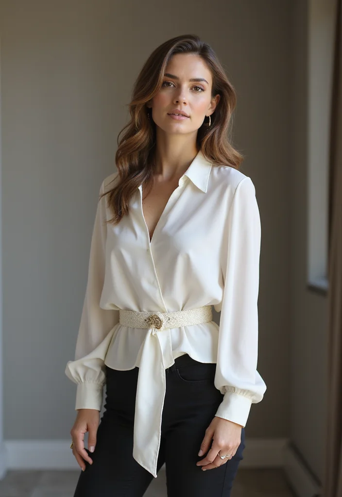 Helpful Guide to Crochet Blouse Free Pattern: Showcasing 19 Elegant Inspirations - 13. The Elegant Wrap Blouse