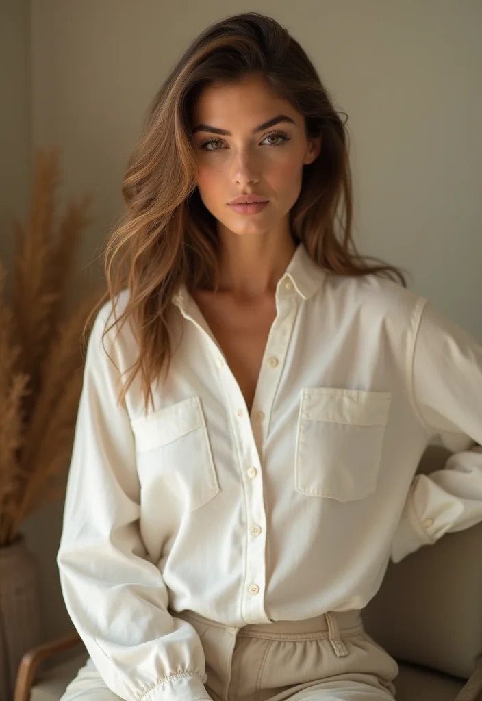 Helpful Guide to Crochet Blouse Free Pattern: Showcasing 19 Elegant Inspirations - 18. The Classic Henley Blouse