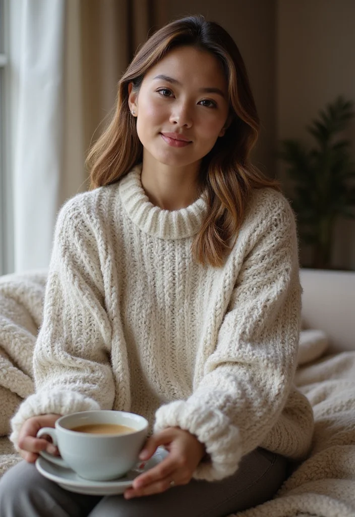 Helpful Guide to Crochet Blouse Free Pattern: Showcasing 19 Elegant Inspirations - 2. Cozy Chunky Knit Blouse