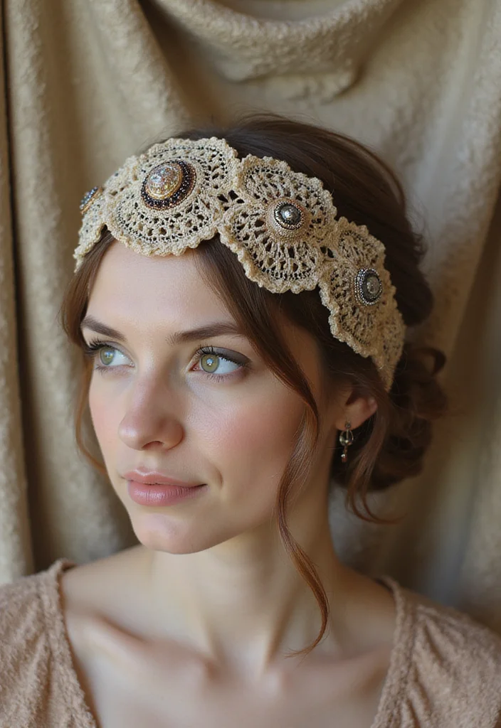 Helpful Guide to Crochet Headband Pattern Free: Showcasing 17 Trendy Inspirations - 13. Vintage Glam