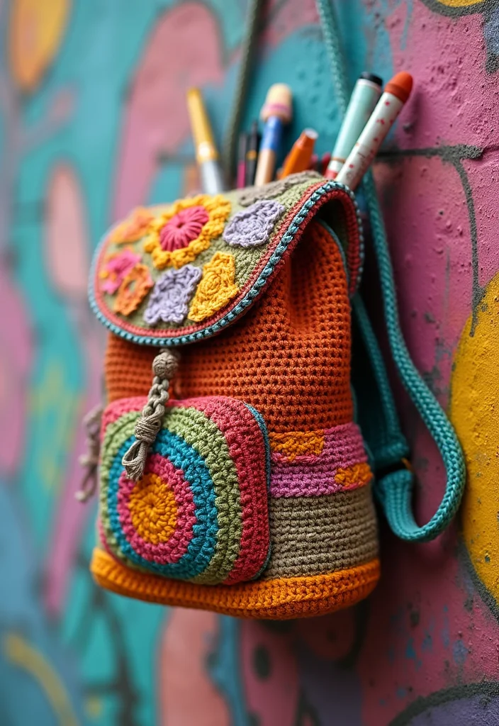 Helpful Guide to Crochet Purse Pattern Free with 17 Chic Craft Inspirations - 10. Stylish Backpack