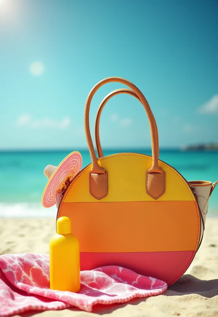 Helpful Guide to Crochet Purse Pattern Free with 17 Chic Craft Inspirations - 5. Round Beach Bag