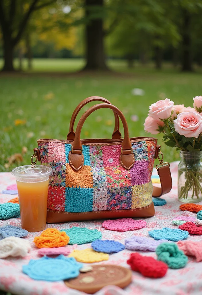 Helpful Guide to Crochet Purse Pattern Free with 17 Chic Craft Inspirations - 9. Patchwork Purse