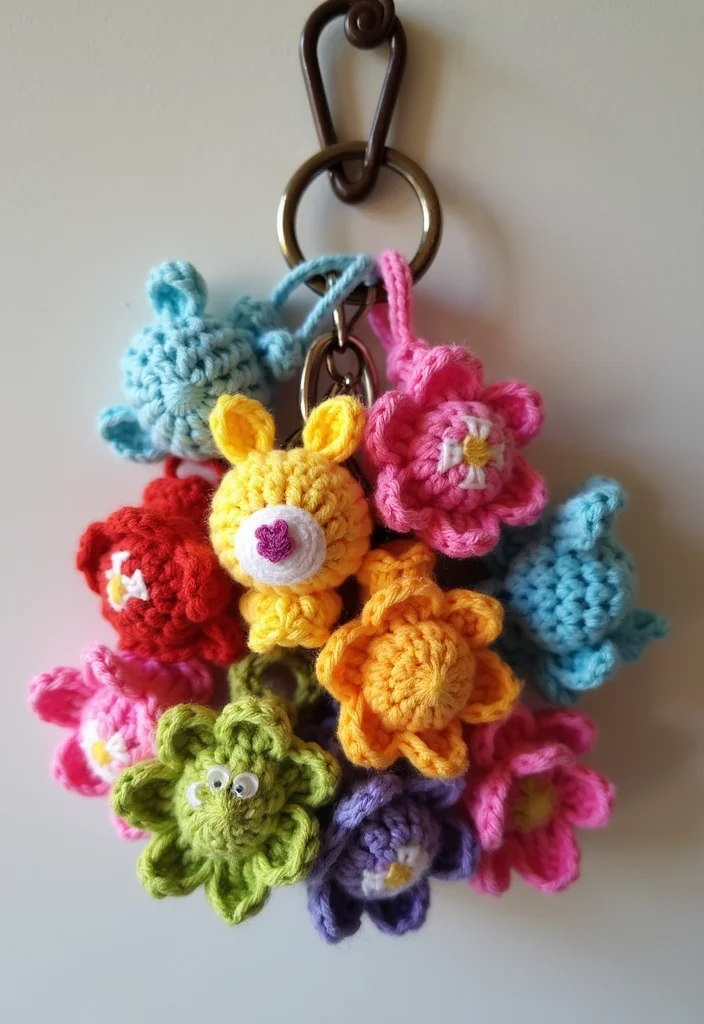 Helpful Guide to Cute Things to Crochet: 19 Fun and Creative Inspirations - 10. Creative Crochet Keychains