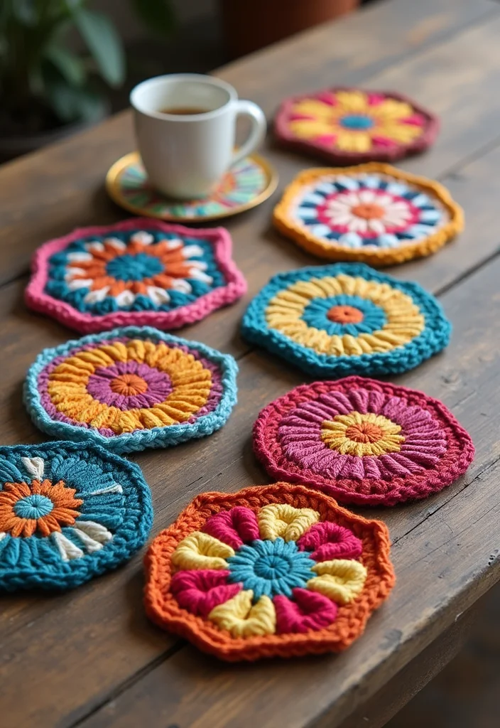Helpful Guide to Cute Things to Crochet: 19 Fun and Creative Inspirations - 3. Adorable Crochet Coasters