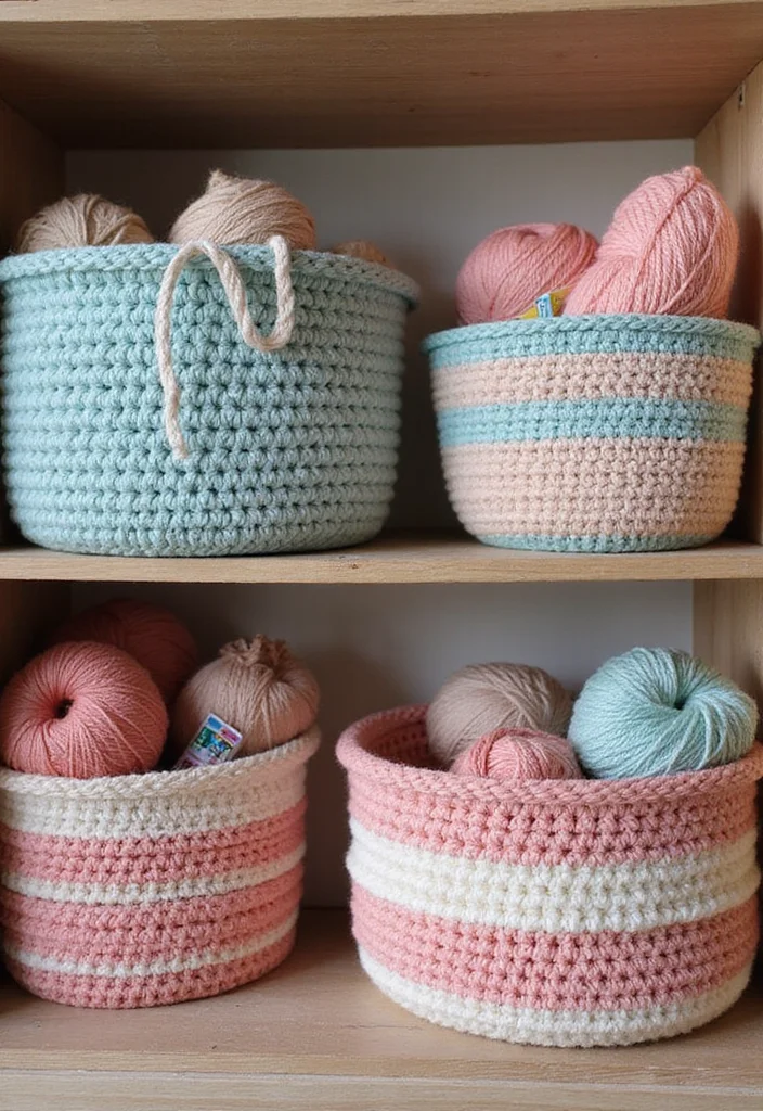 Helpful Guide to Cute Things to Crochet: 19 Fun and Creative Inspirations - 6. Delightful Crochet Baskets
