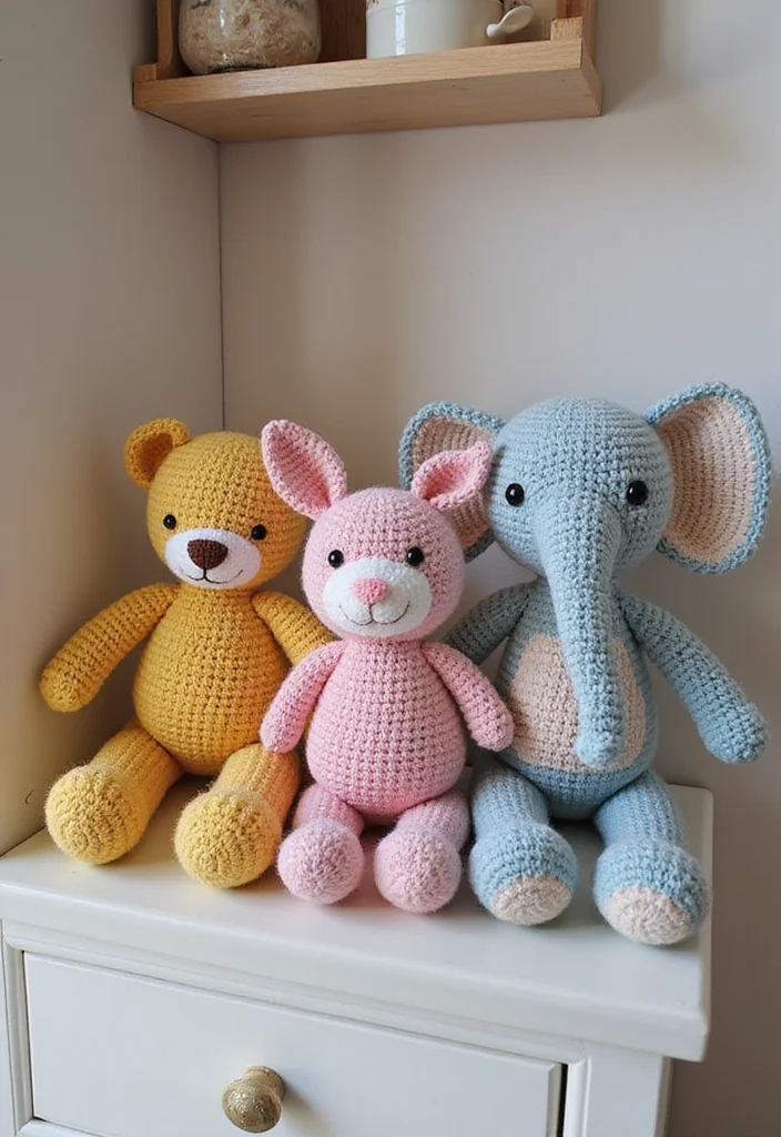 Helpful Guide to Cute Things to Crochet: 19 Fun and Creative Inspirations - 8. Sweet Crochet Stuffed Animals