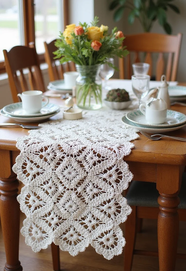 Helpful Guide to Cute Things to Crochet: 19 Fun and Creative Inspirations - 9. Lovely Crochet Table Runners
