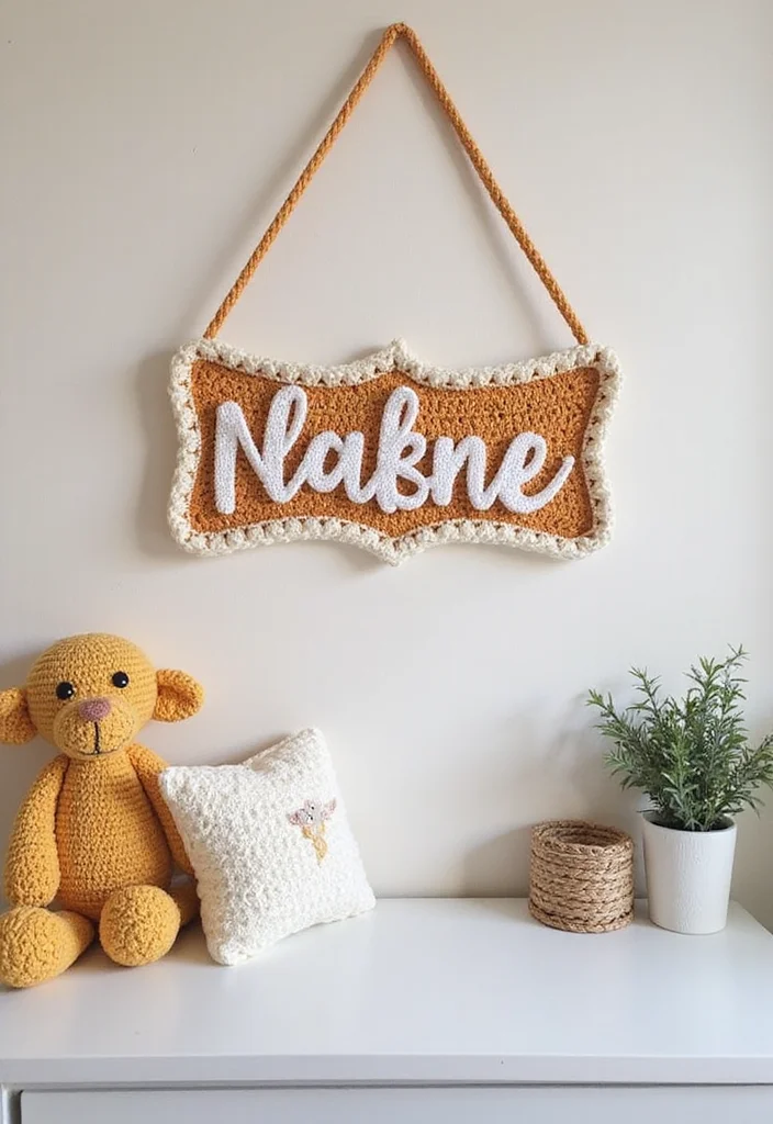 Step-by-Step Guide to Baby Crochet Patterns Free Featuring 20 Sweet Inspirations - 13. Sweet Crochet Nursery Signs