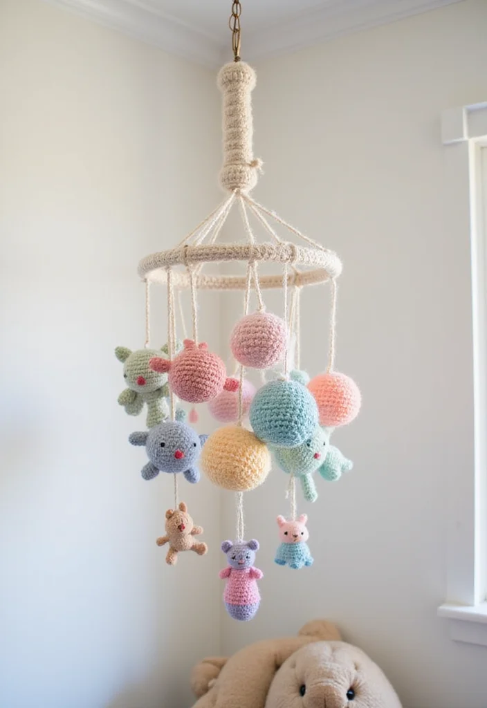 Step-by-Step Guide to Baby Crochet Patterns Free Featuring 20 Sweet Inspirations - 20. Charming Crochet Mobile Hangers