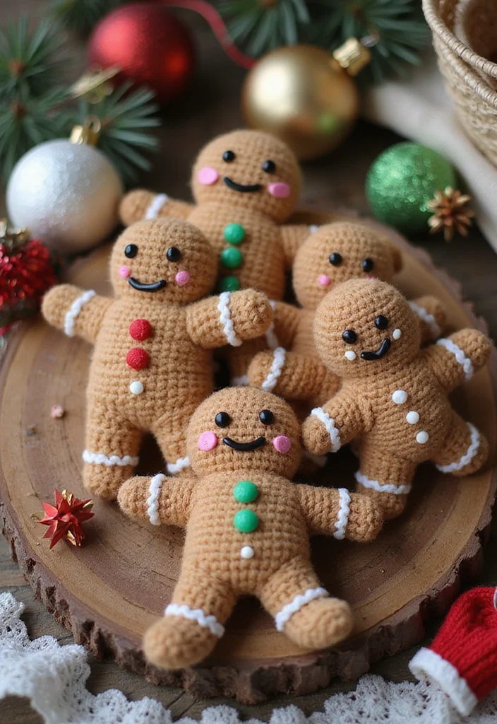 Step-by-Step Guide to Crochet Christmas Ornaments Free Featuring 17 Festive Inspirations - 5. Whimsical Crochet Gingerbread Men