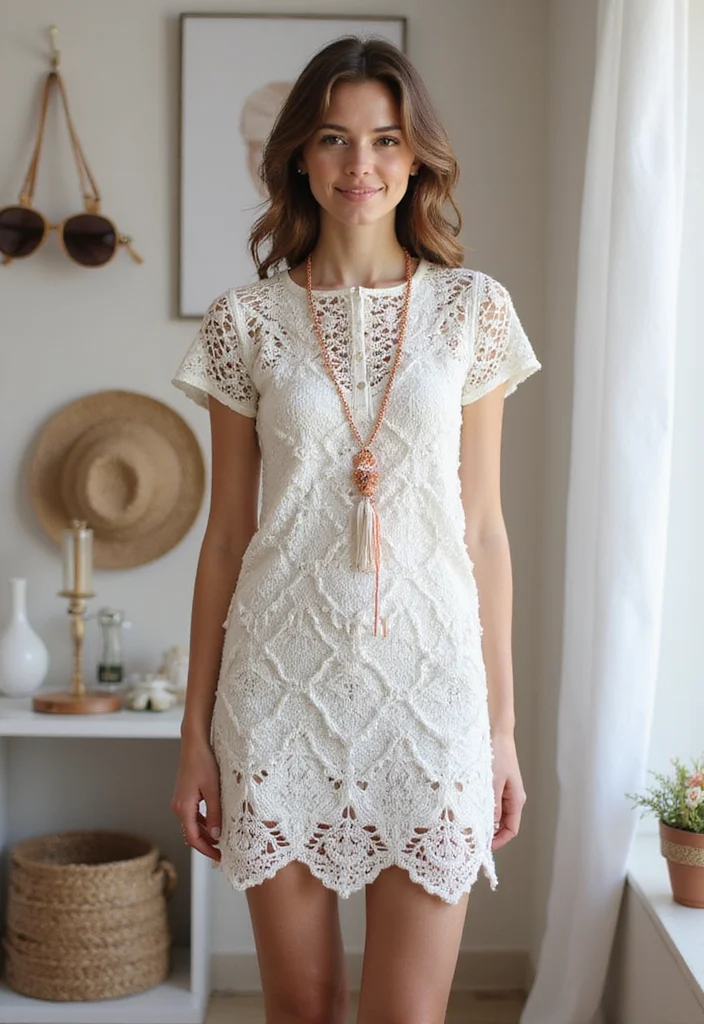 Step-by-Step Guide to Crochet Dress Pattern Free Featuring 20 Stylish Inspirations - 19. The Stylish Shift Dress