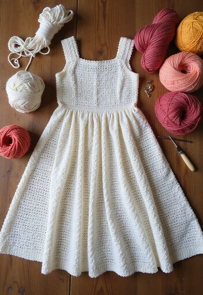 Step-by-Step Guide to Crochet Dress Pattern Free Featuring 20 Stylish Inspirations - 2. Classic Crochet A-Line