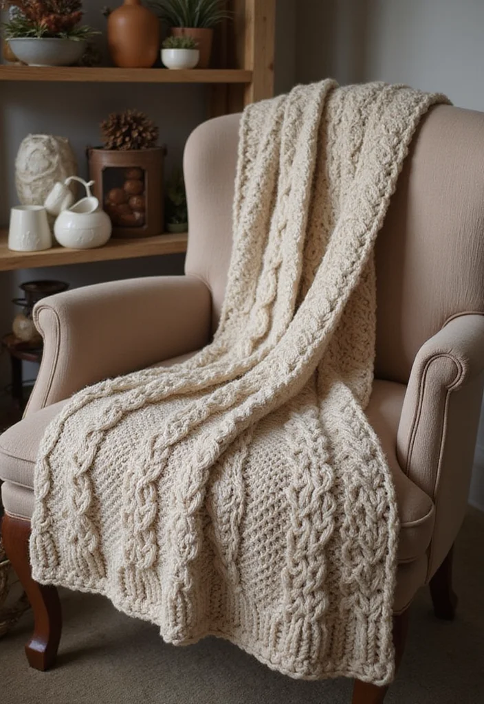 Step-by-Step Guide to Crochet Gifts for Men Showcasing 17 Unique Craft Inspirations - 11. Crochet Cable Knit Style Scarf