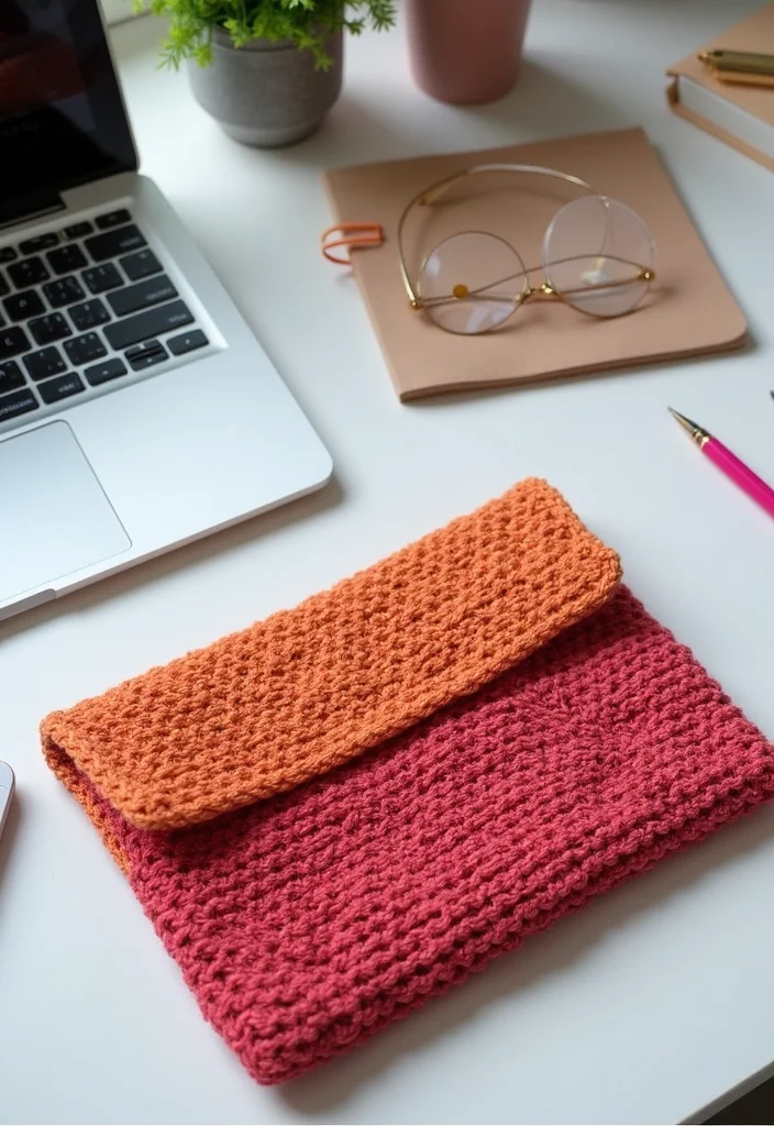 Step-by-Step Guide to Crochet Gifts for Men Showcasing 17 Unique Craft Inspirations - 12. Crochet Laptop Sleeve