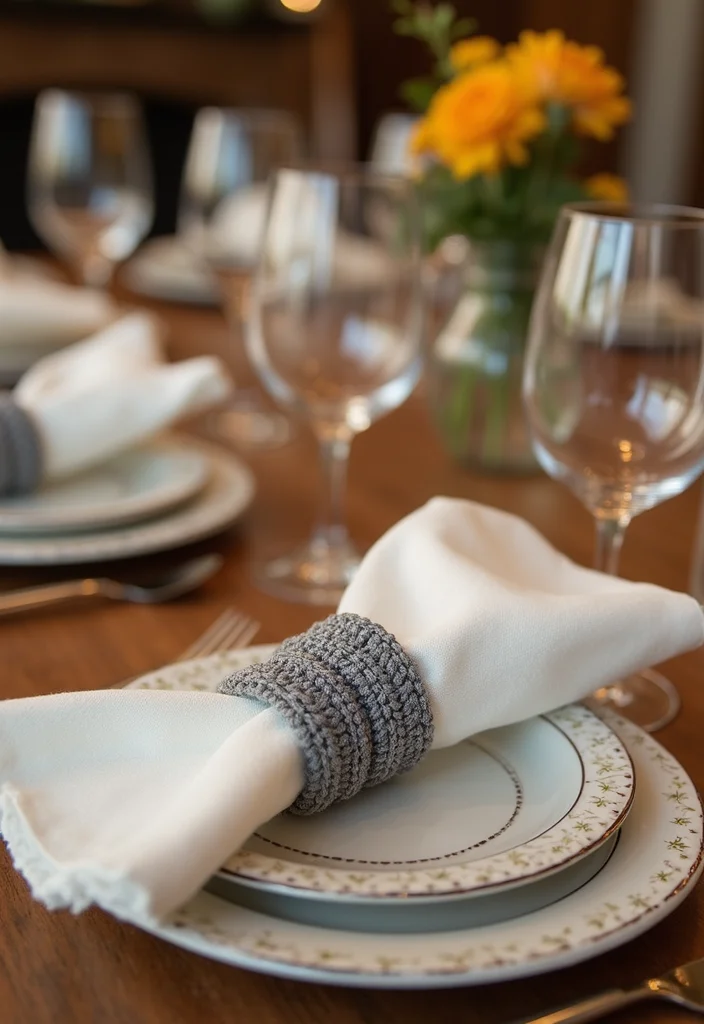 Step-by-Step Guide to Crochet Gifts for Men Showcasing 17 Unique Craft Inspirations - 15. Crochet Napkin Rings