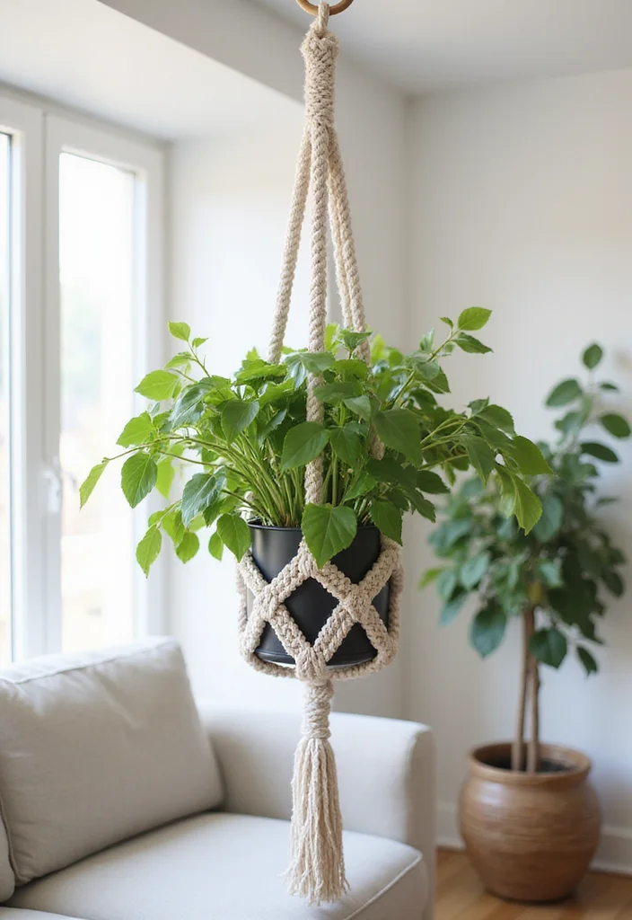 Step-by-Step Guide to Crochet Gifts for Men Showcasing 17 Unique Craft Inspirations - 5. Unique Crochet Plant Hanger